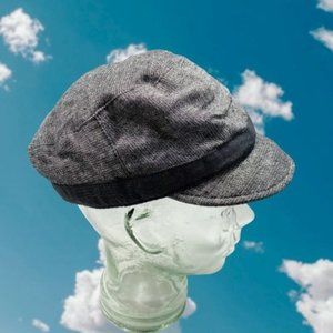 Black Sparkle Woven Newsboy Cap